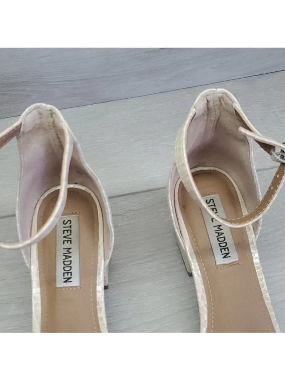 Steve Madden Women Irenee Ankle Strap Block Heels sandals shoes sz 8M